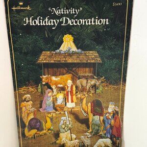 Vintage Christmas Nativity Hallmark Paper Die Cuts Holiday Decorations